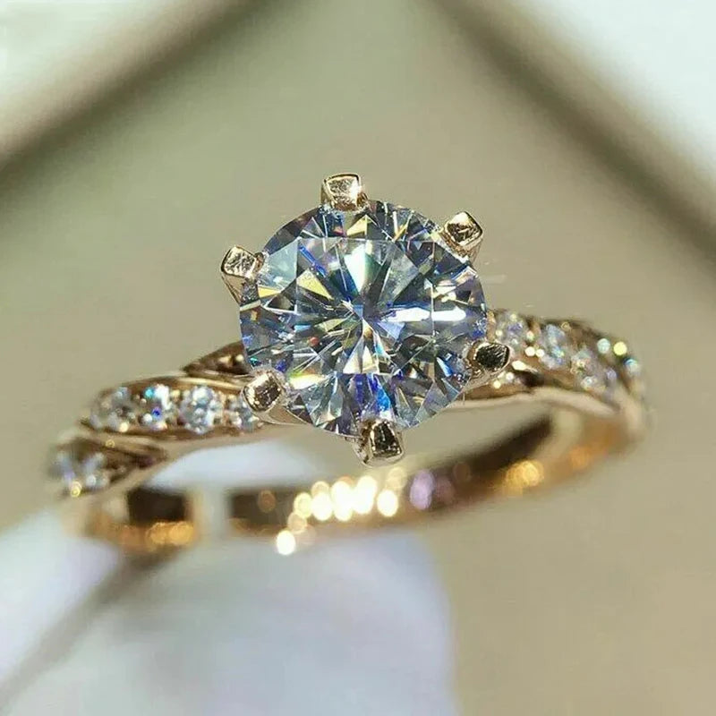 Luxury Gold Zircon Ring