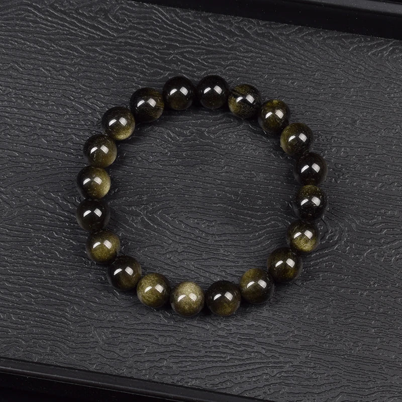 Natural Golden Obsidian Bracelet