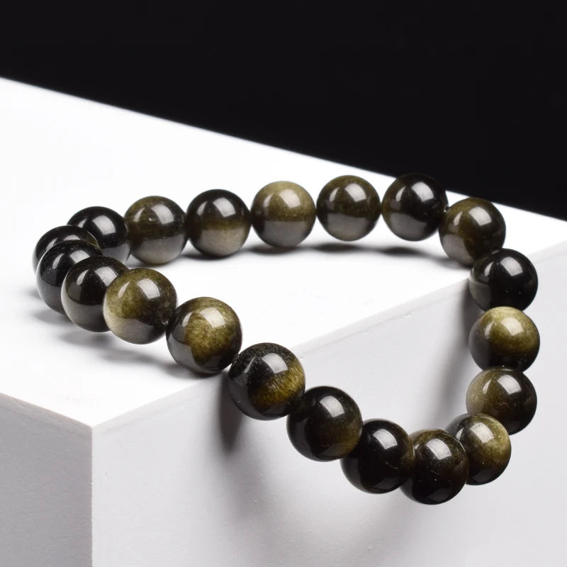 Natural Golden Obsidian Bracelet