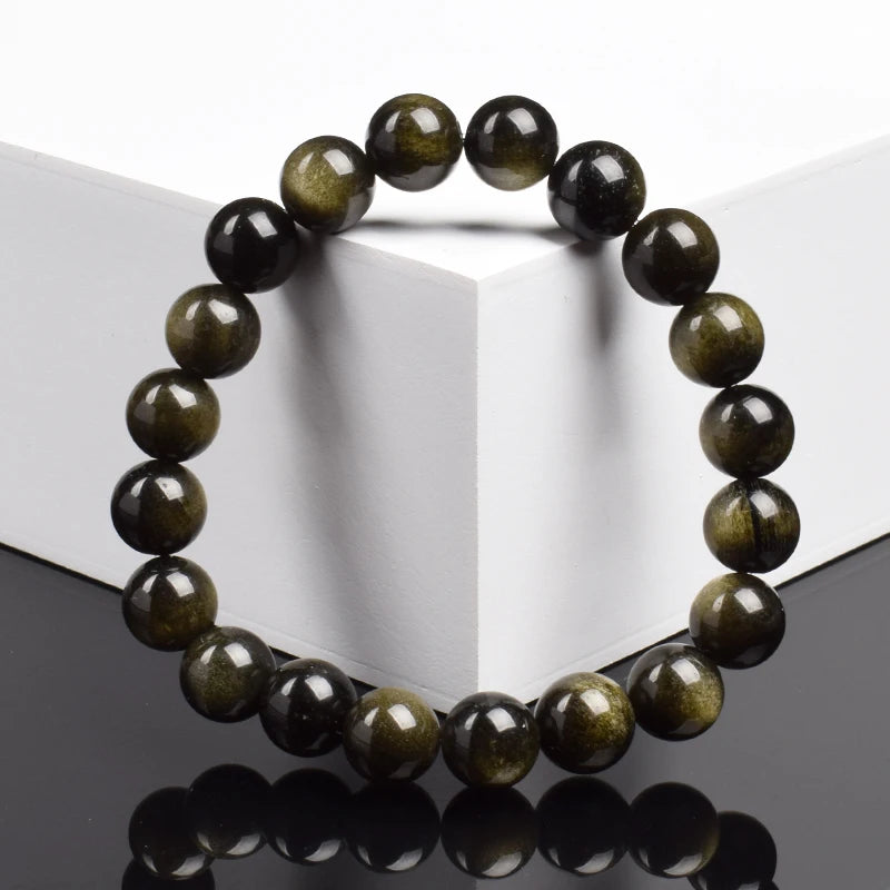 Natural Golden Obsidian Bracelet