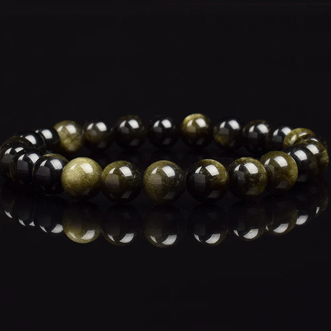 Natural Golden Obsidian Bracelet