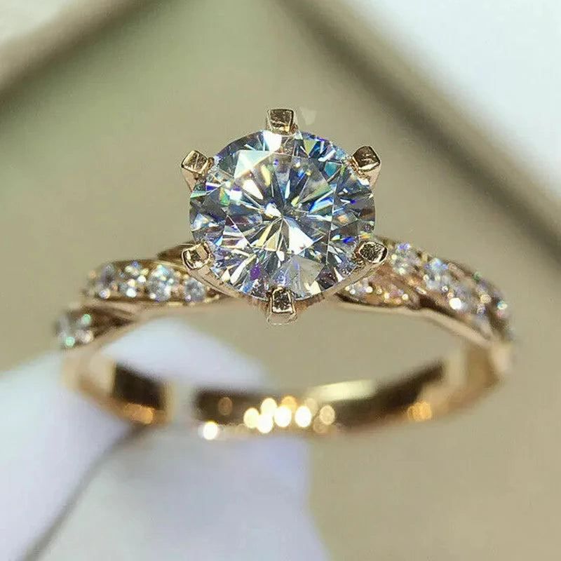 Luxury Gold Zircon Ring