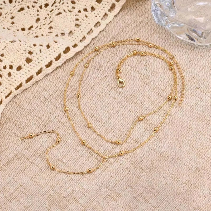 Dainty Gold Y Drop Necklace