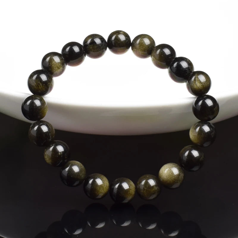 Natural Golden Obsidian Bracelet