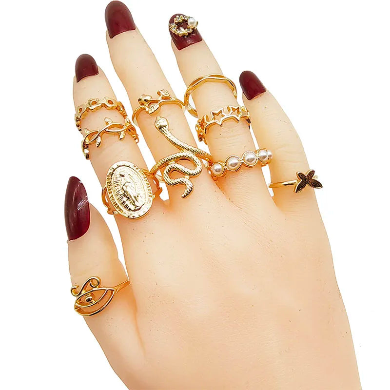 30PCS Gold Ring Set
