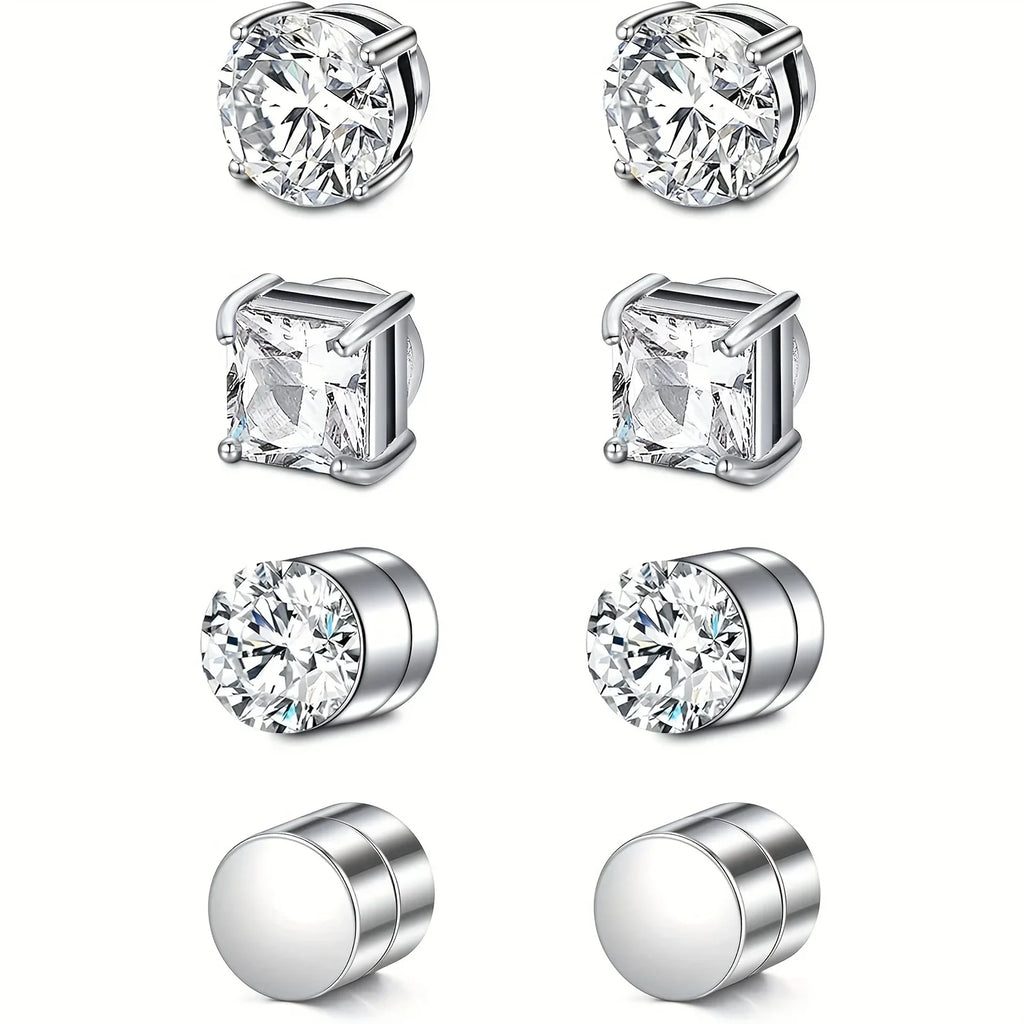 Crystal Magnetic Stud Earrings